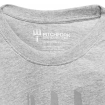 Pitchfork Trident Print T-Shirt - Heather Grey - L