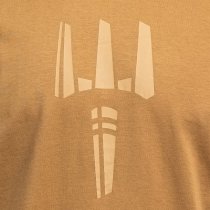 Pitchfork Trident Print T-Shirt - Coyote - XL