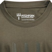 Pitchfork Trident Print T-Shirt - Ranger Green - S